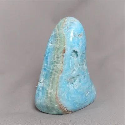 Aragonite blue polished 465g Afghanistan