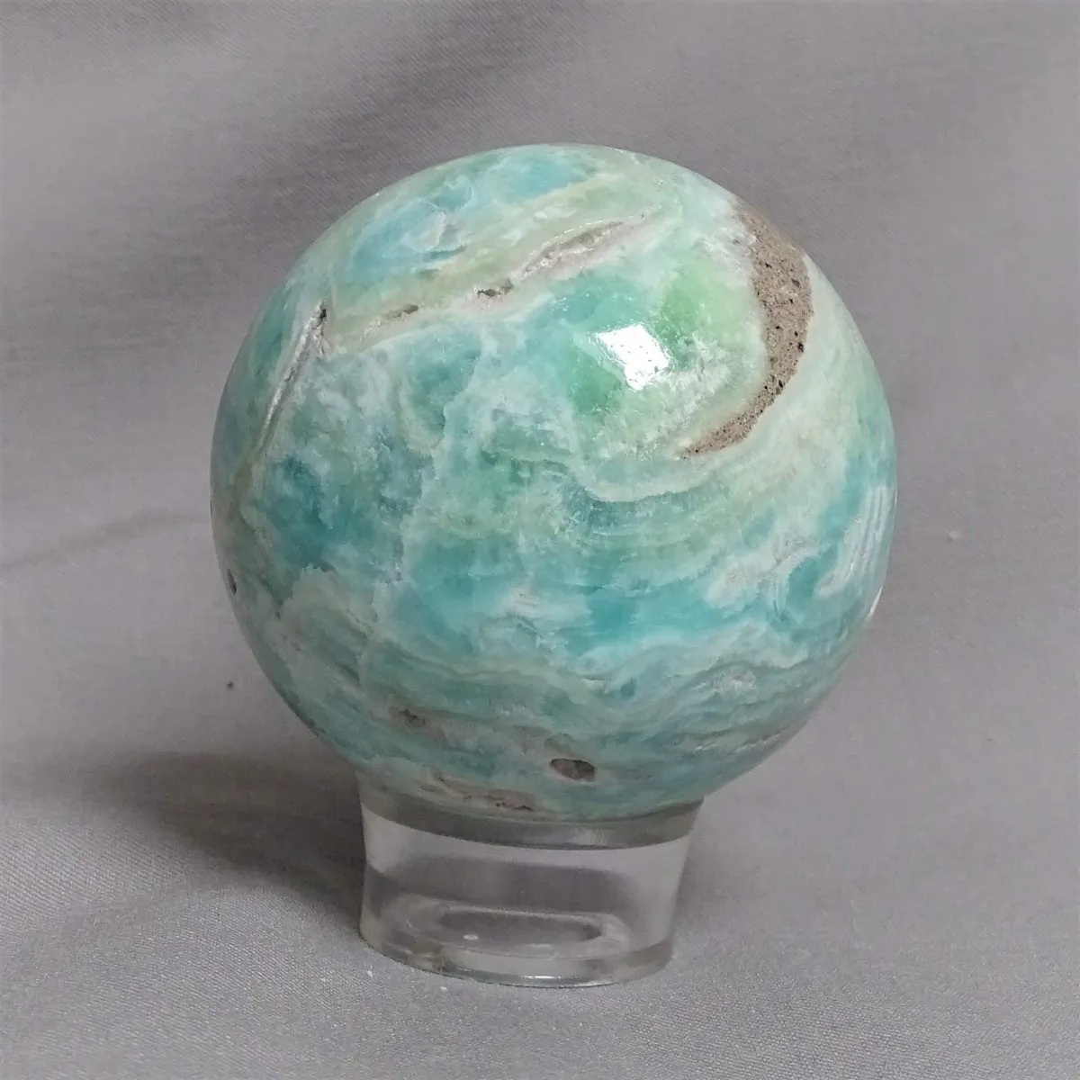 Aragonite blue - sphere 322g Afghanistan