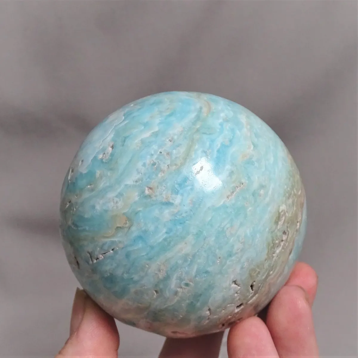 Aragonite blue - sphere 413g Afghanistan