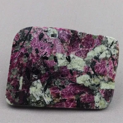 Eudialyte polished plate 50,6g, Russia