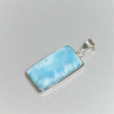 Larimar pendant in silver 13,3g, Dominican Republic