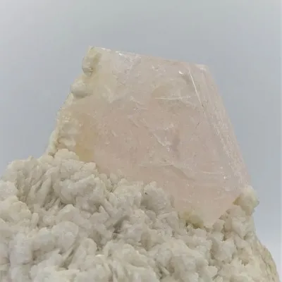 Morganite natural crystal in albite collection piece 612g, Afghanistan