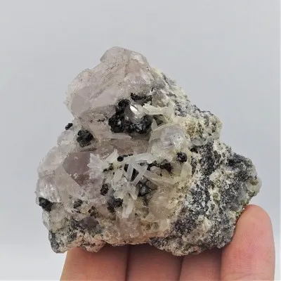 Fluorit kombinace s pyritem a galenitem 105g, Peru