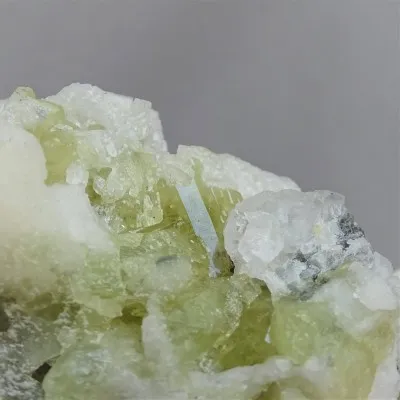 Brazilianite crystals in druse 206g, Brazil