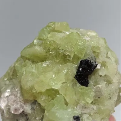 Brazilianite crystals in druse 128g, Brazil