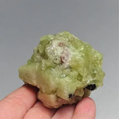 Brazilianite crystals in druse 128g, Brazil