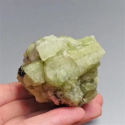 Brazilianite crystals in druse 128g, Brazil