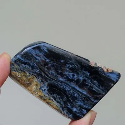 Pietersite polished mineral in top quality 64.4g, Nambia