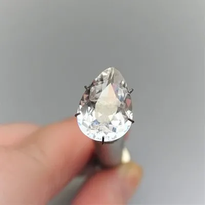 Topaz přírodní broušený bílý 6,34ct, Brazílie