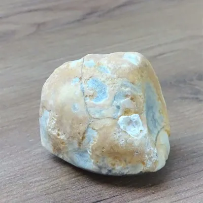 Chalcedonblau natur poliert 302g, Türkei