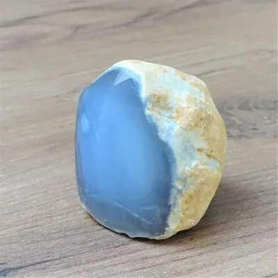 Chalcedon modrý přírodní leštěný 302g, Turecko