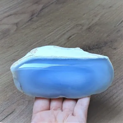 Chalcedon modrý přírodní leštěný 393g, Turecko