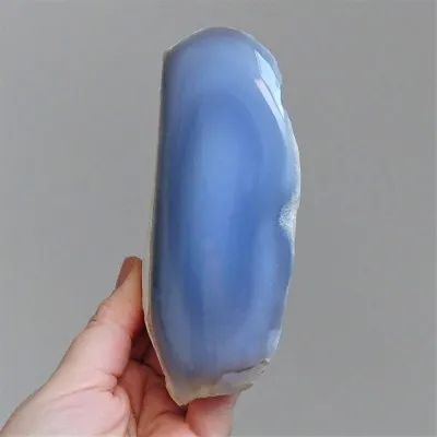 Chalcedony blue natural polished 393g, Turkey