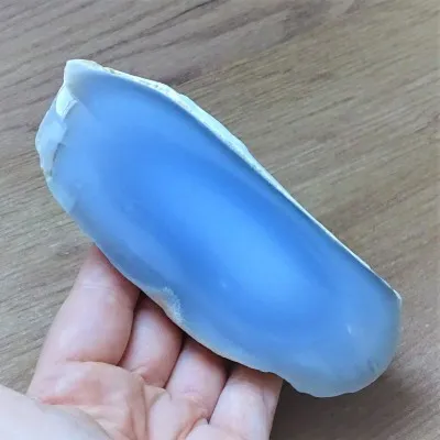 Chalcedon modrý přírodní leštěný 393g, Turecko