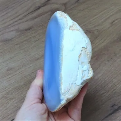 Chalcedon modrý přírodní leštěný 393g, Turecko