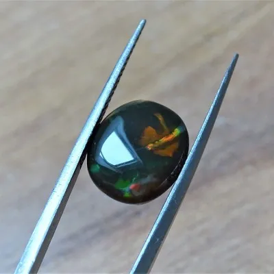 Ethiopian opal black cabochon 4.68ct, Ethiopia