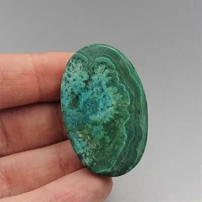 Malachite/Chrysocolla cabochon 15.8g, Congo
