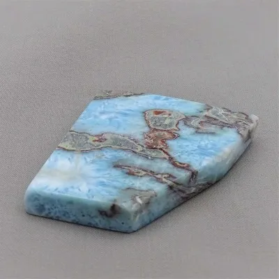 Larimar plate polished 81g, Dominican republic