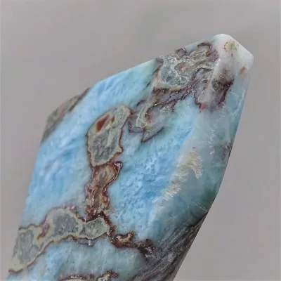 Larimar plate polished 81g, Dominican republic