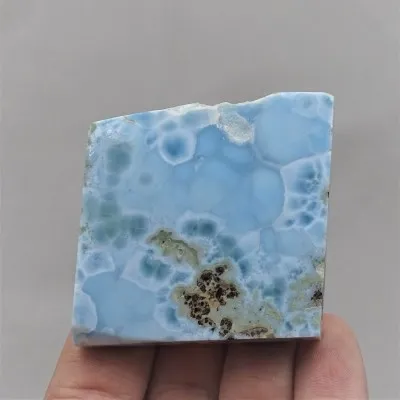 Larimar plate polished 56g, Dominican republic