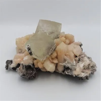 Druze stilbit, calcite 1199g, India