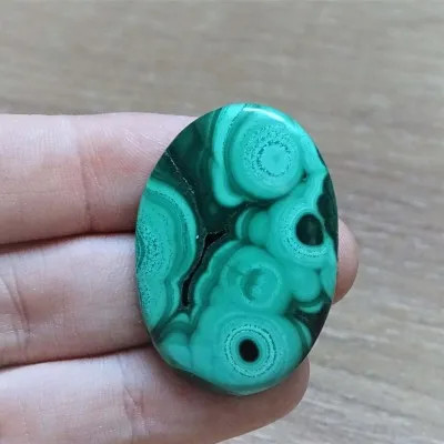 Malachite cabochon 11.5g, Congo
