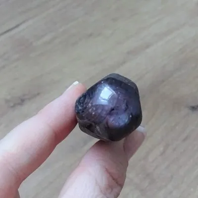 Sapphire with ruby raw crystal 57.5g, India