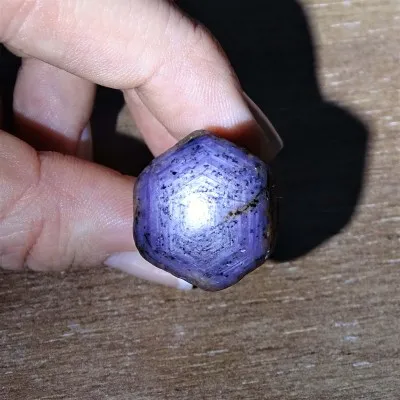 Sapphire with ruby raw crystal 37.1g, India