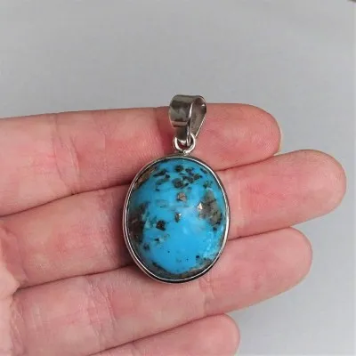 Turquoise genuine pendant 13,6g, certificate of authenticity, USA