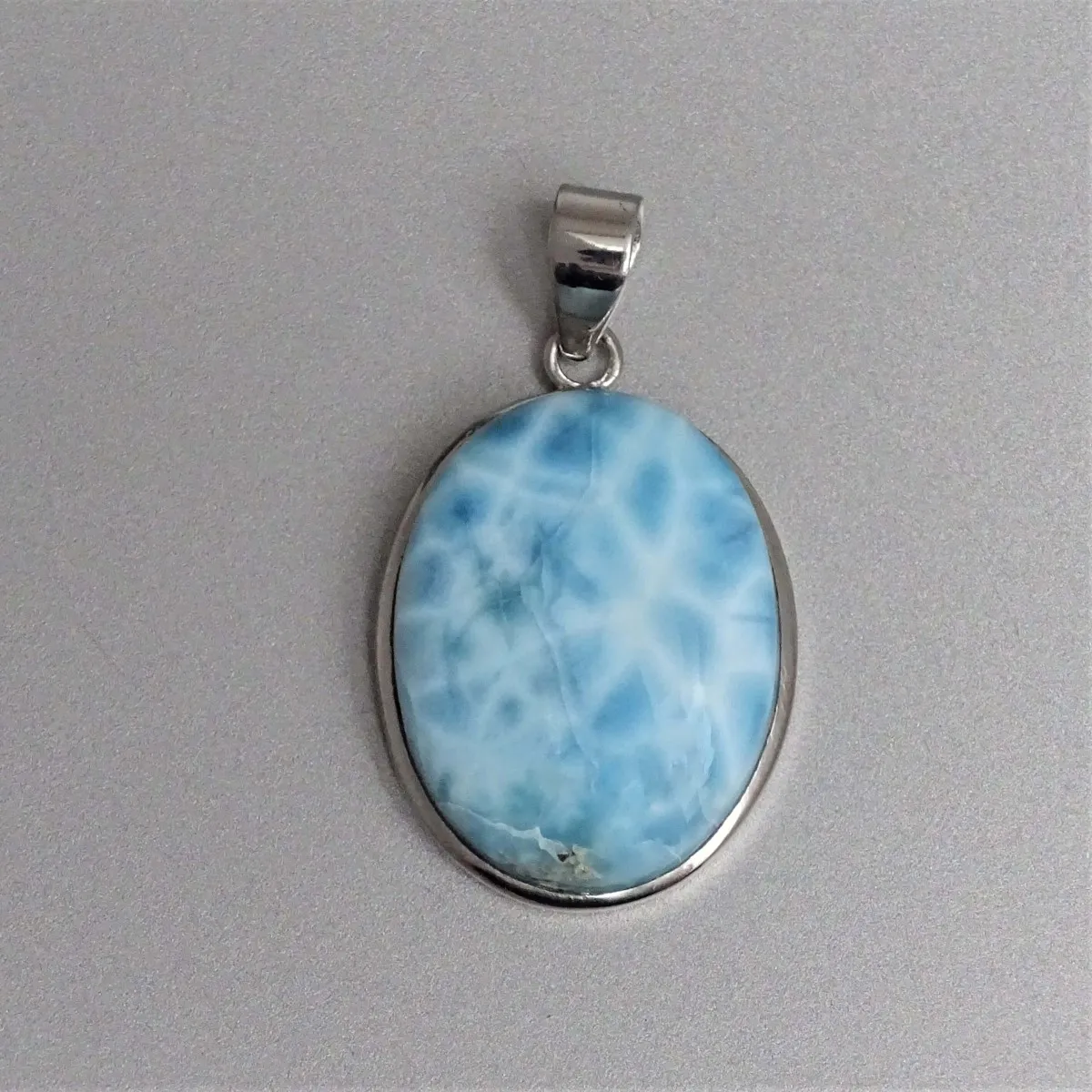 Larimar pendant in silver 13.8g, Dominican Republic