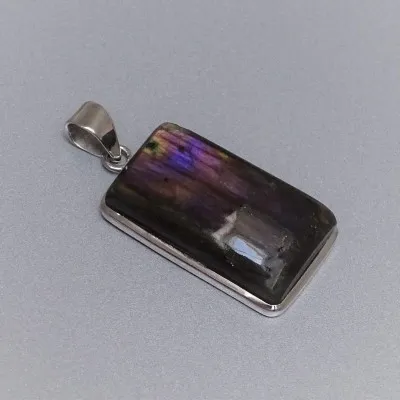 Labradorit-Anhänger in Silber 15g, Madagaskar