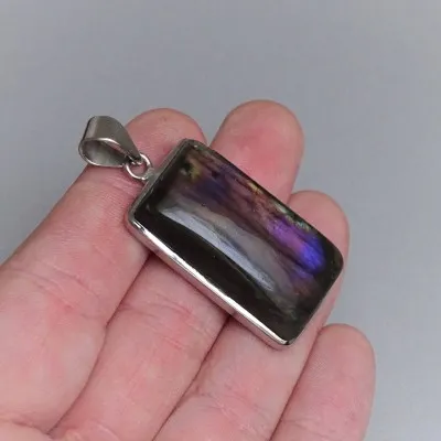 Labradorit-Anhänger in Silber 15g, Madagaskar
