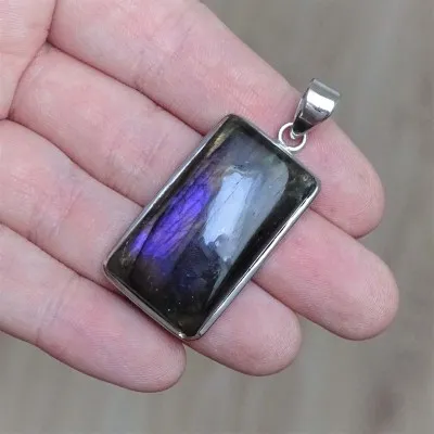 Labradorit-Anhänger in Silber 15g, Madagaskar