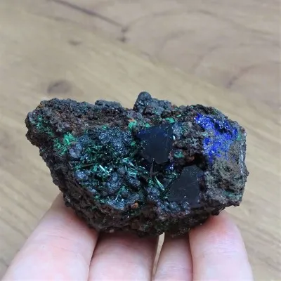 Azurit krystaly v hornině 107g, Maroko