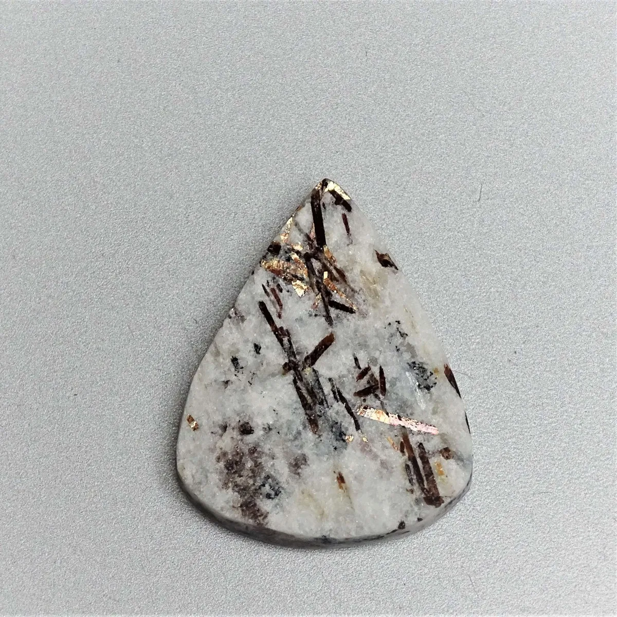 Astrophyllite cabochon natural unpolished mineral 15.2g, Russia