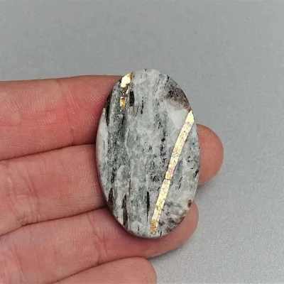 Astrophyllite cabochon natural unpolished mineral 10.1g, Russia