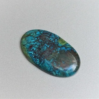 Combination chrysocol-malachite-azurite cabochon 11.7g, Congo
