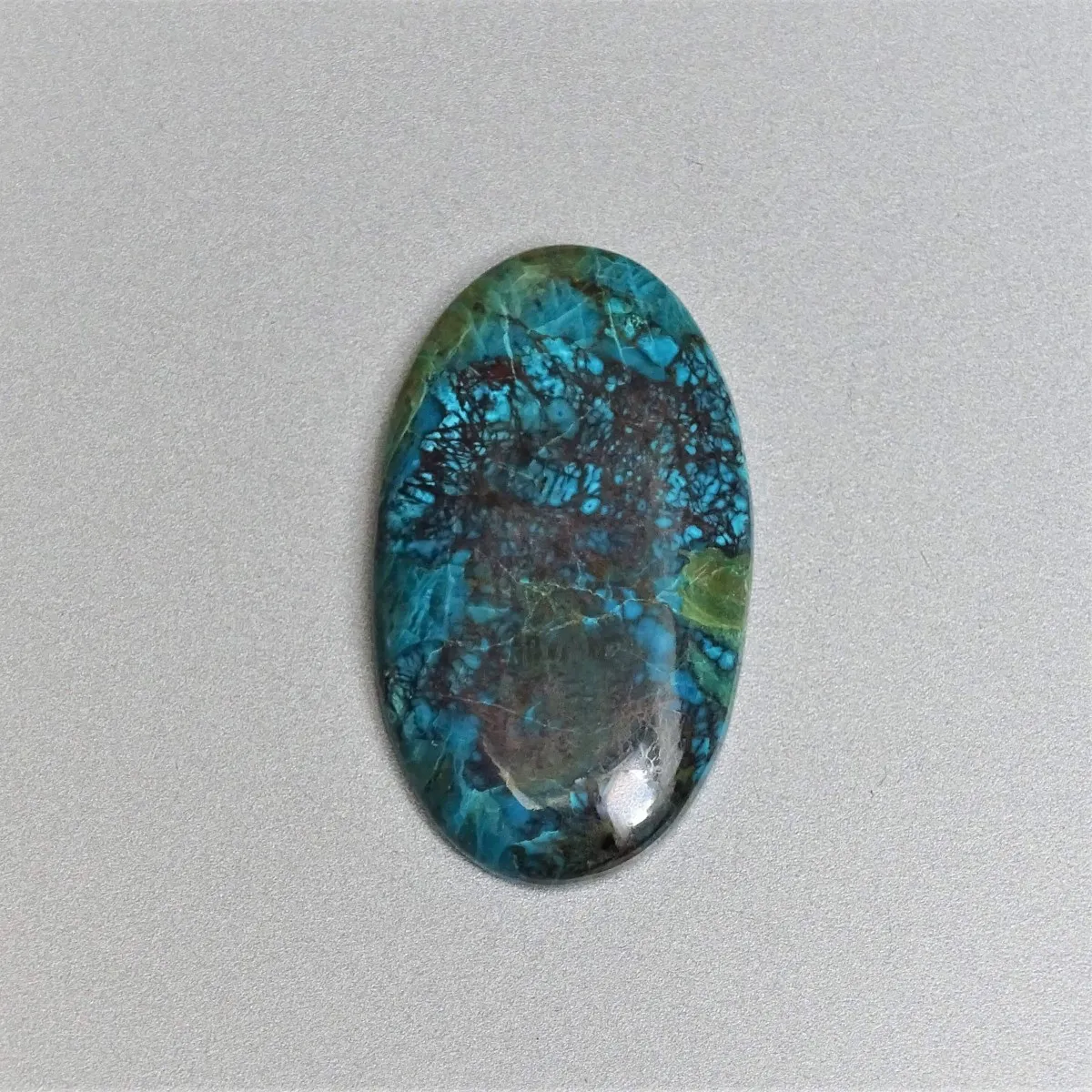Combination chrysocol-malachite-azurite cabochon 11.7g, Congo