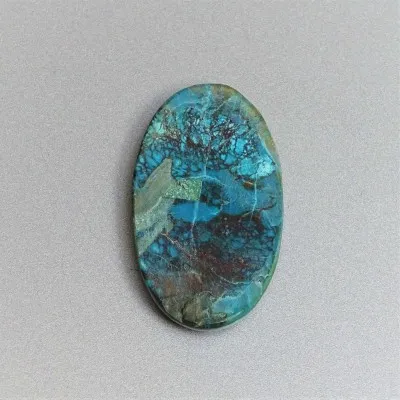 Combination chrysocol-malachite-azurite cabochon 11.7g, Congo