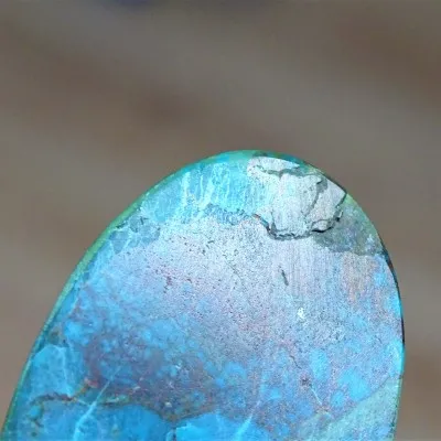 Kombination Chrysokol-Malachit-Azurit-Cabochon 11,7g, Kongo