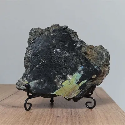 Nuummite polished 366g, Greenland, unique rare collection piece