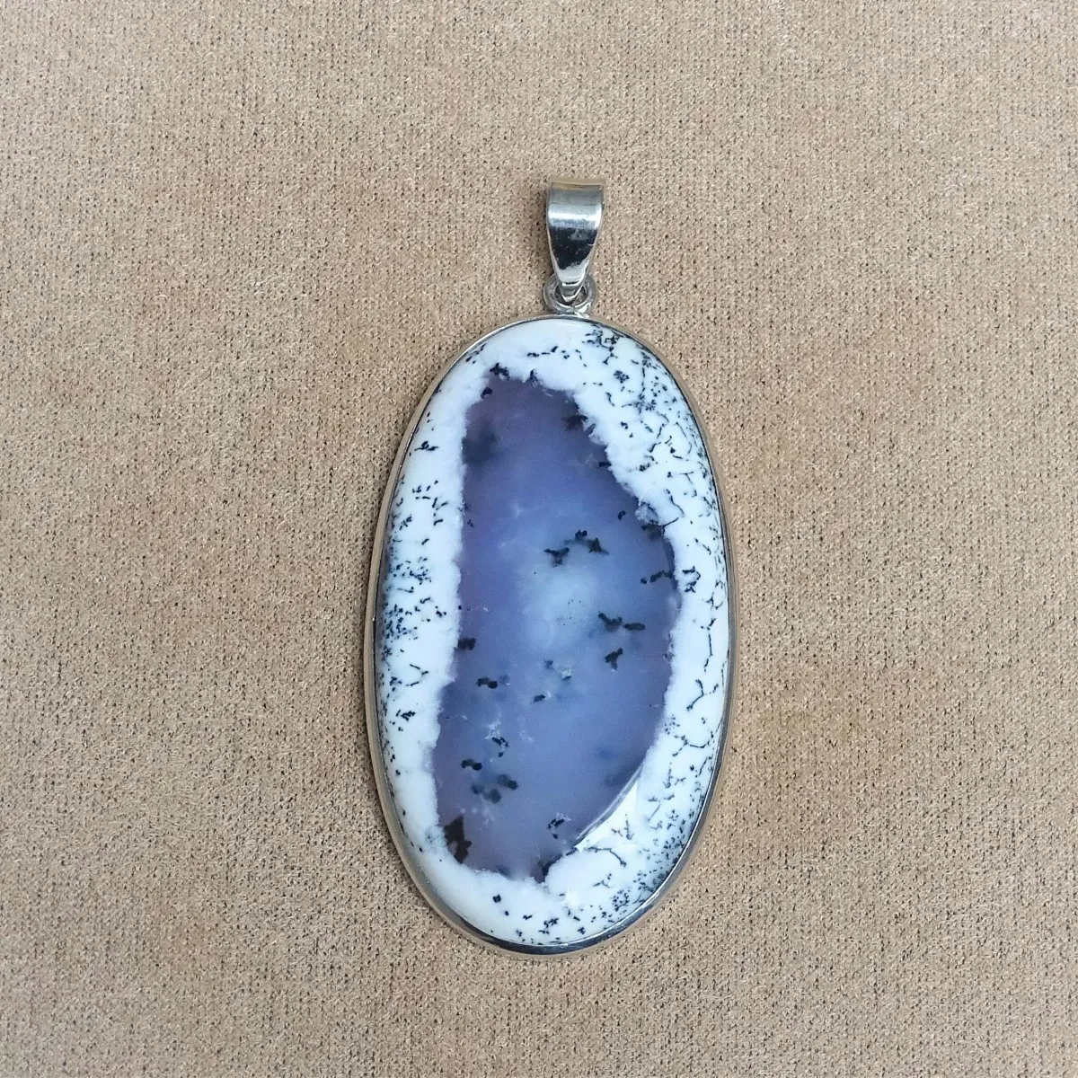 Dendritischer Opal (Merlinit) Anhänger 22,7g, Madagaskar