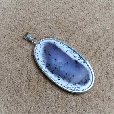 Dendritischer Opal (Merlinit) Anhänger 22,7g, Madagaskar