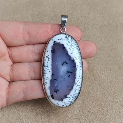 Dendritischer Opal (Merlinit) Anhänger 22,7g, Madagaskar