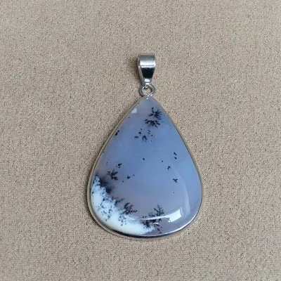 Dendritischer Opal (Merlinit) Anhänger 19g, Madagaskar
