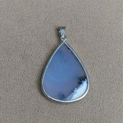 Dendritic opal (merlinite) pendant 19g, Madagascar