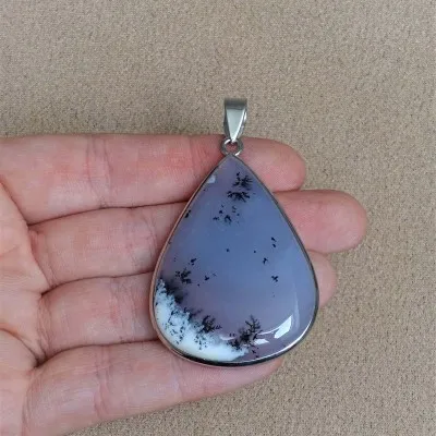 Dendritischer Opal (Merlinit) Anhänger 19g, Madagaskar