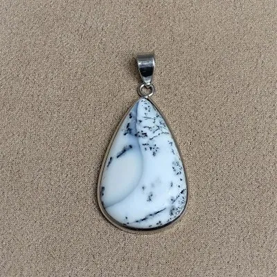 Dendritischer Opal (Merlinit) Anhänger 12,2g, Madagaskar