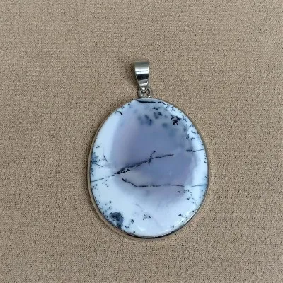Dendritischer Opal (Merlinit) Anhänger 21,3g, Madagaskar