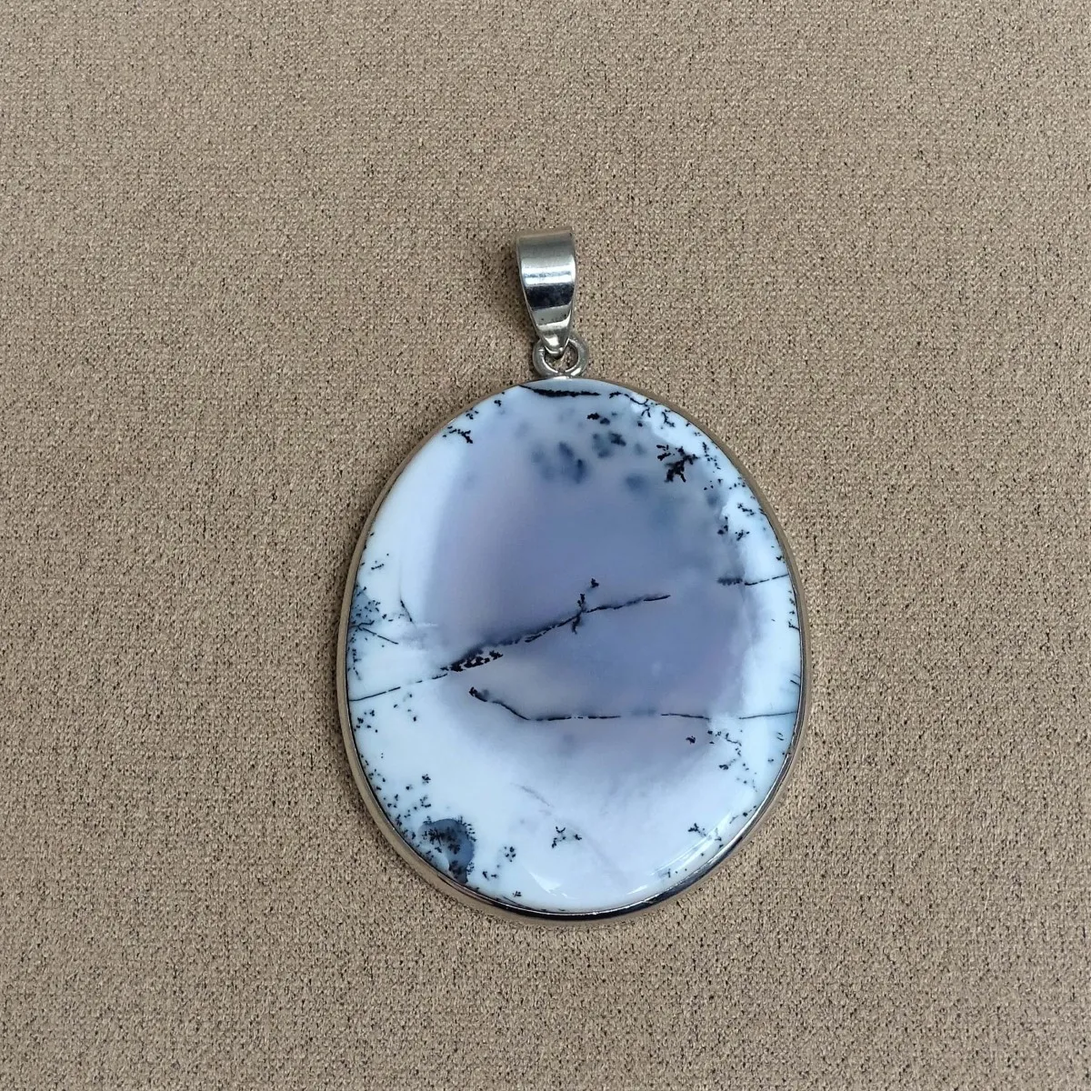 Dendritischer Opal (Merlinit) Anhänger 21,3g, Madagaskar